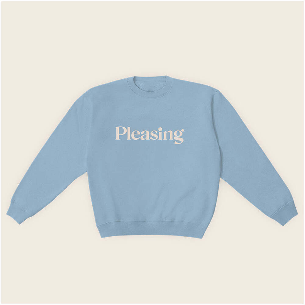 Harry Styles Pleasing Merch The Pleasing Crewneck Blue Sweatshirt Gifts For Her Gifts For Fans