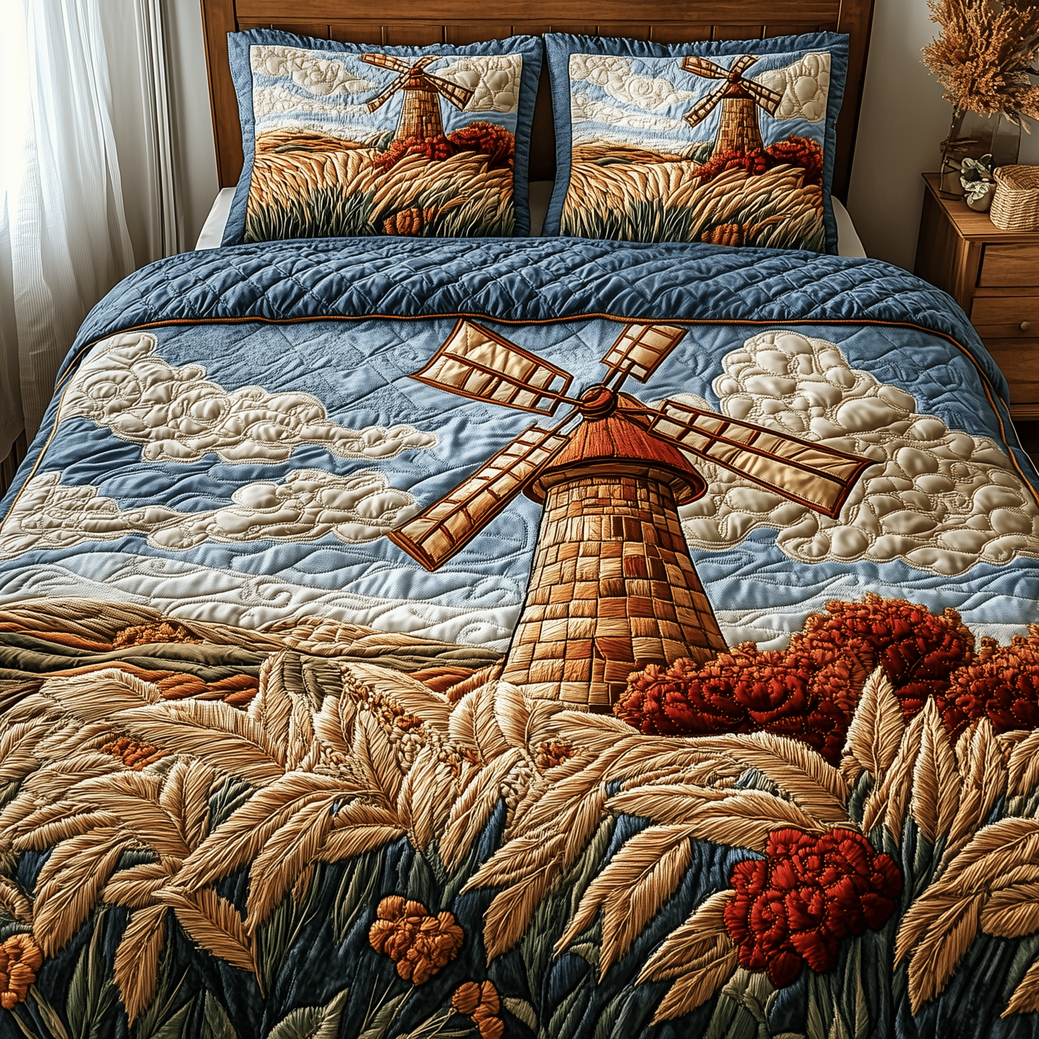 Harvest Breeze Quilted Bedding Set Duvet Cover Bedspread Set Item First Mothers Day Gift Ideas