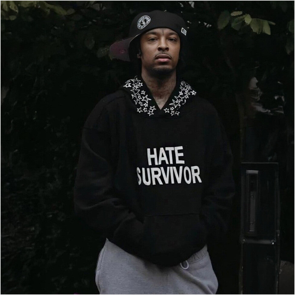 Hate Survivor Hoodie Drake Hate Survivor Stars Hoodie Gifts For Drake Fans Gifts For Friends