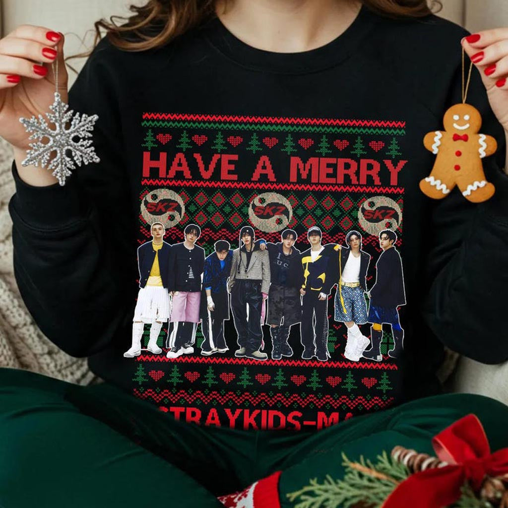 Have A Merry Stray Kids Mas Sweatshirt All I Want For Christmas Is Stray Kids Ugly Sweatshirt