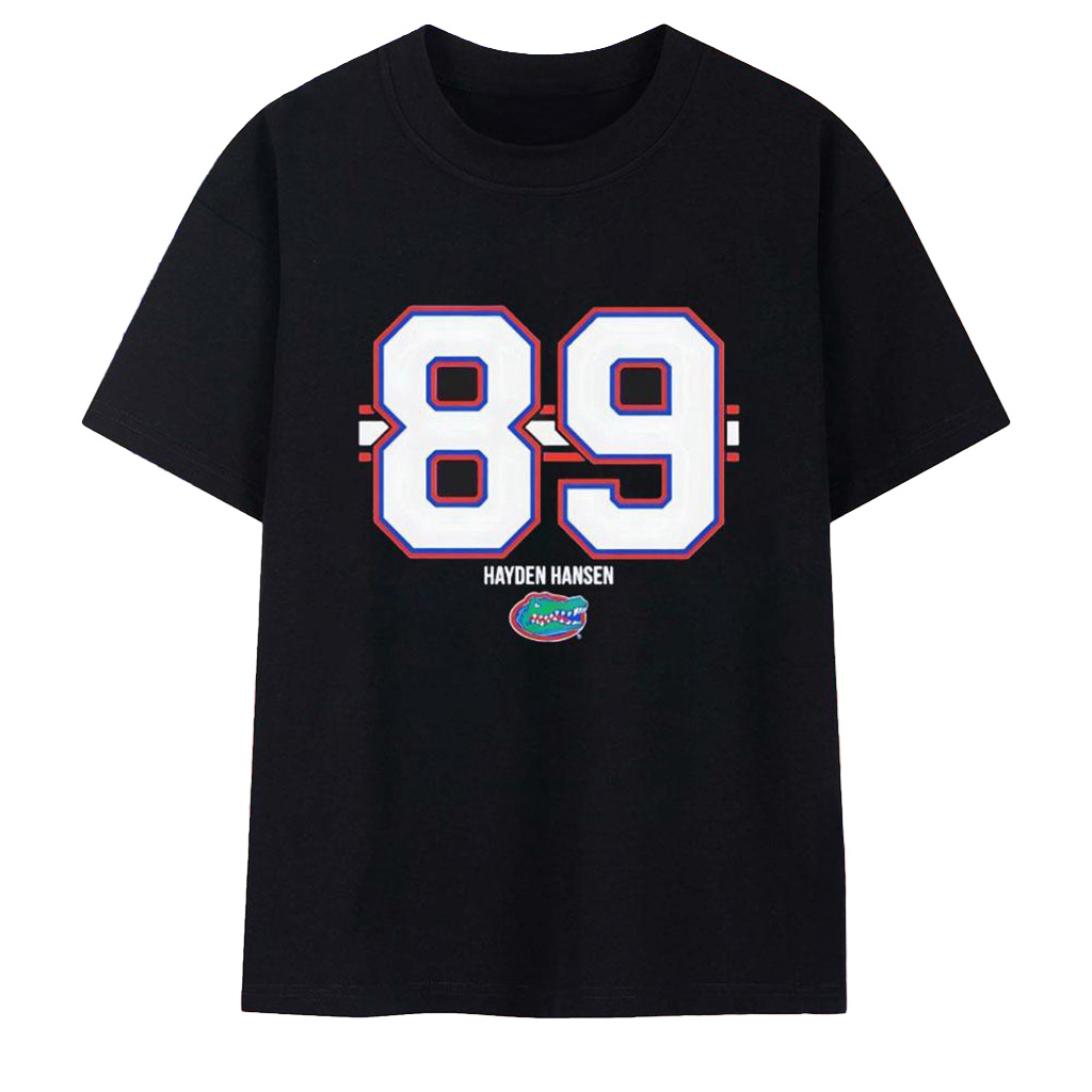 Hayden Hansen 89 Stripe Florida Gators T-Shirt Hayden Hansen Merch Gifts For Football Fan