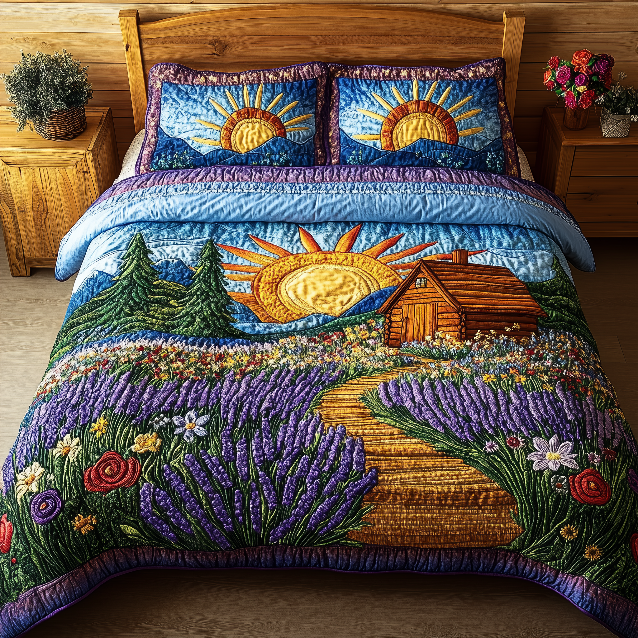 Heaven Sunlit Quilted Bedding Set Awesome Duvet Cover Bedspread Set Mother's Day Gifts For New Moms