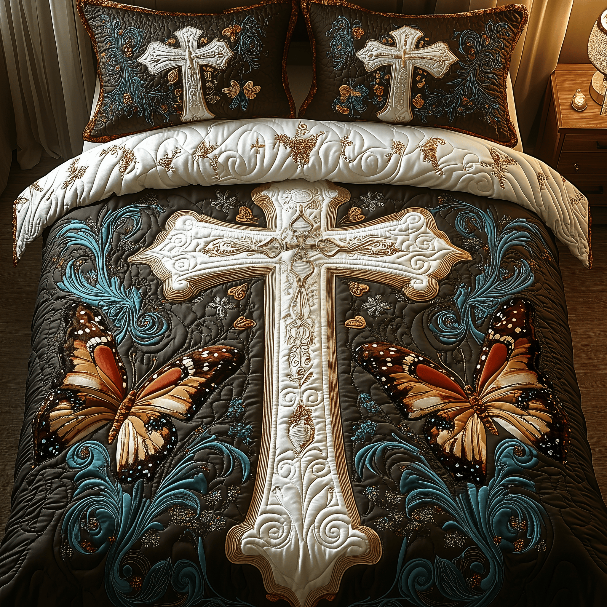 Heavenly Embrace Quilted Bedding Set Best Duvet Cover Bedspread Set Gifts For Sons Girlfriend