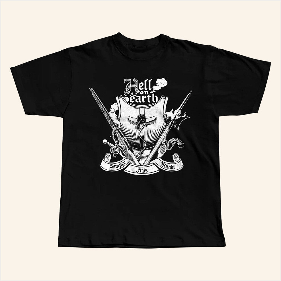 Hell On Earth Coat Of Arms T-Shirt Chapo Trap House Merch Birthday Ideas For Husband