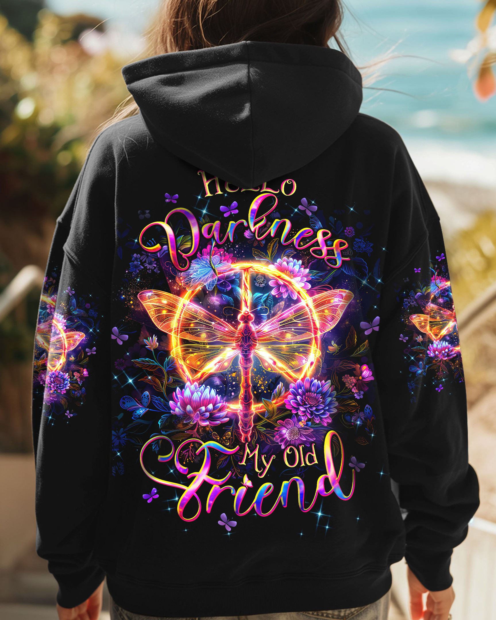 Hello Darkness My Old Friend Dragonfly Hoodie Cute Birthday Gifts For Girlfriend