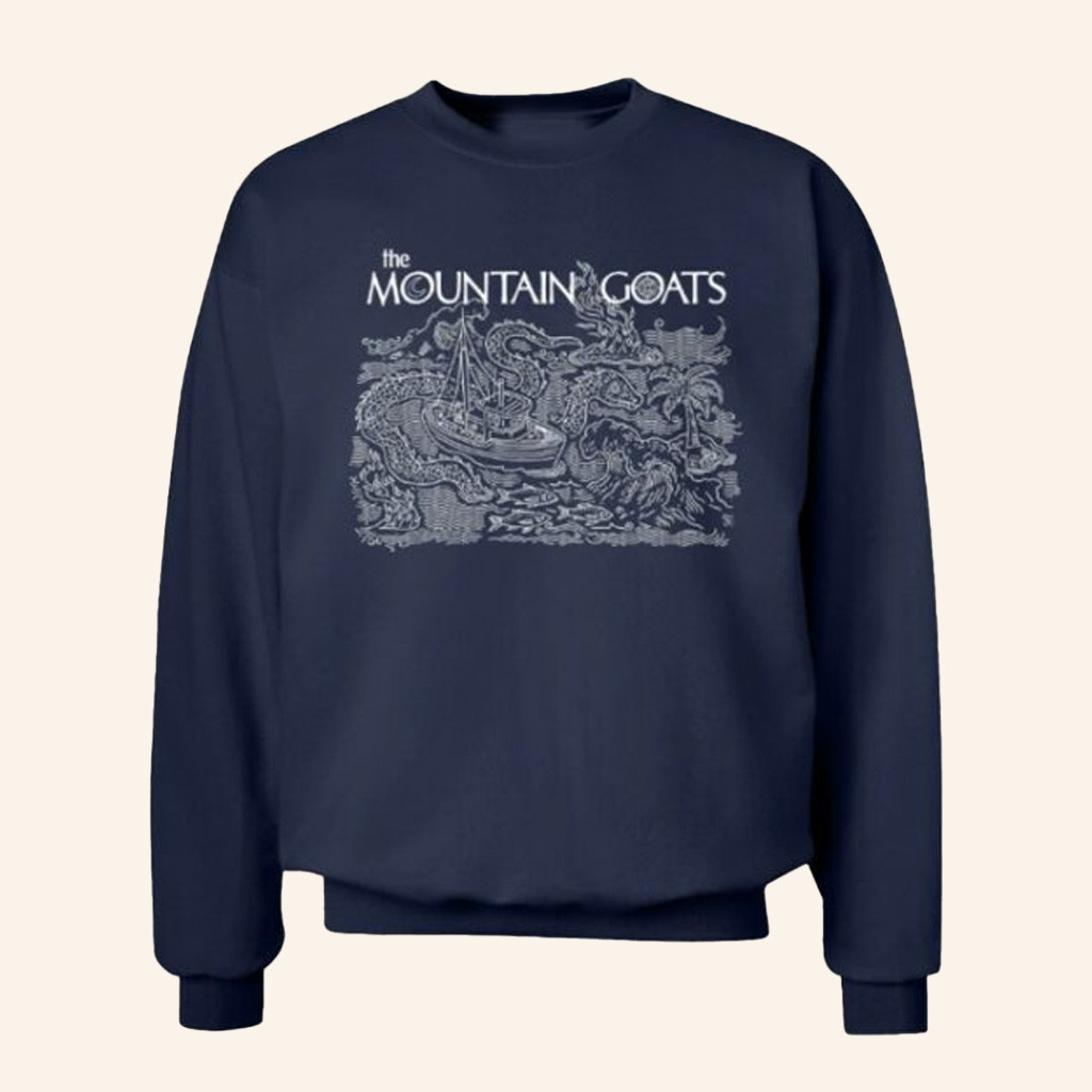 Hello Merch The Mountain Goats Sea Monster Navy Sweatshirt Gift Ideas For Him