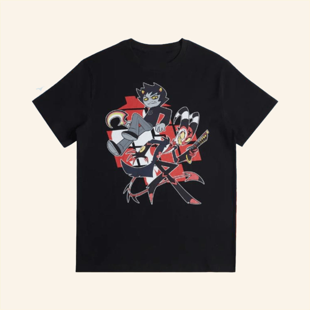 Helluva Boss X Homestuck Karkat And Blitz T-Shirt Stylish Occult Merch Son Birthday Gifts