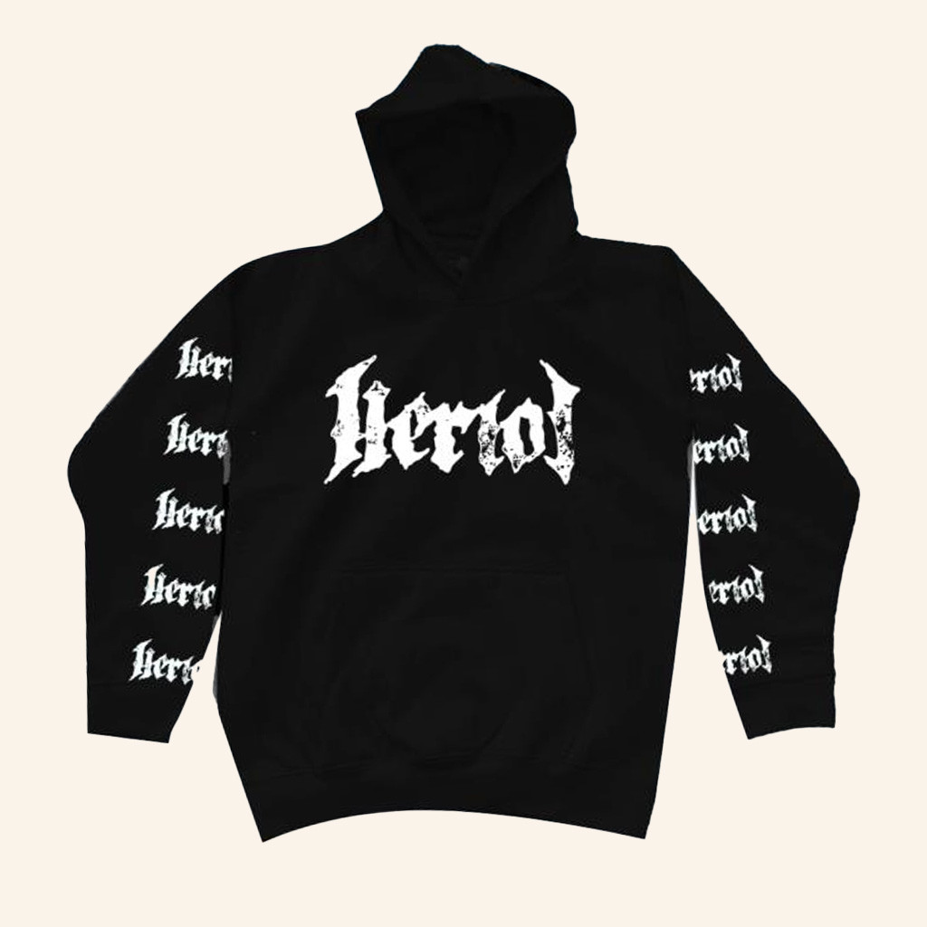 Heriot Metal Merch Logo Black Hoodie Cool Gifts For Music Lovers