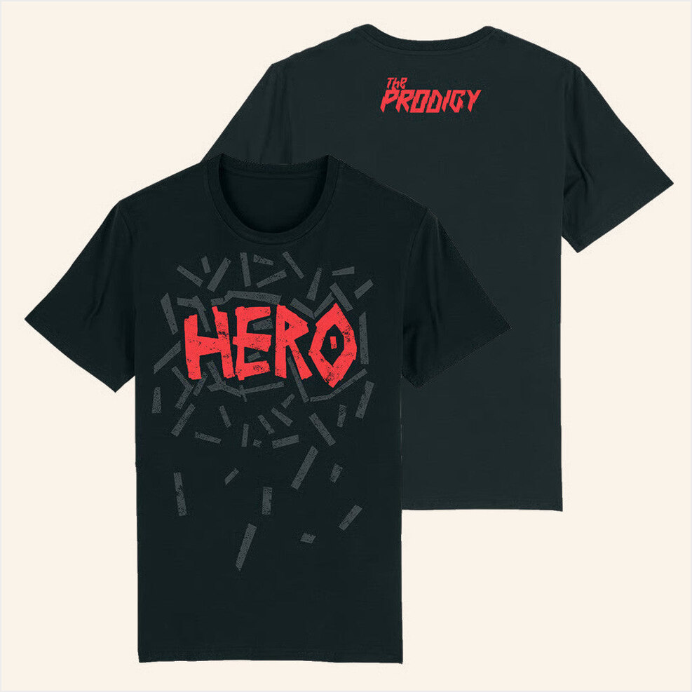 Hero Black T-Shirt The Prodigy Merch BFF Birthday Gifts Christmas Presents