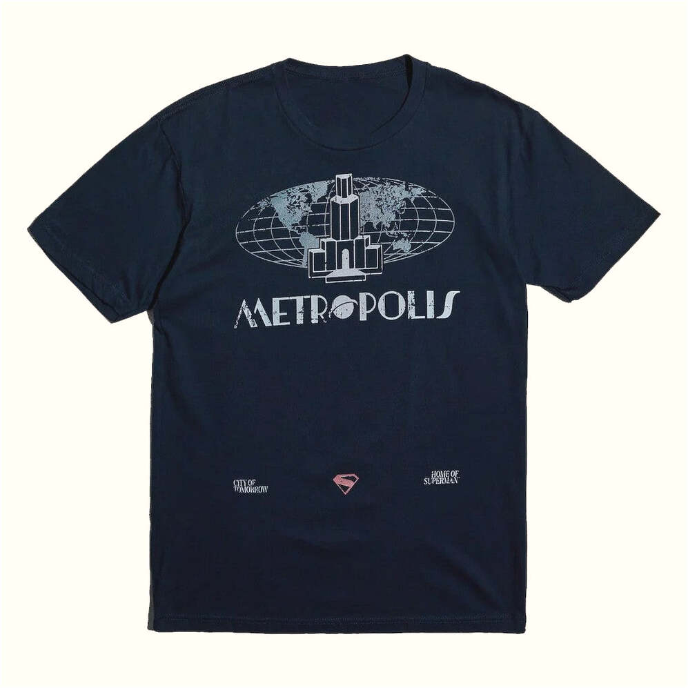 Heroes Villains Merch Dc Comics Superman 2025 Movie Metropolis Skyline T-Shirt Dad Gifts