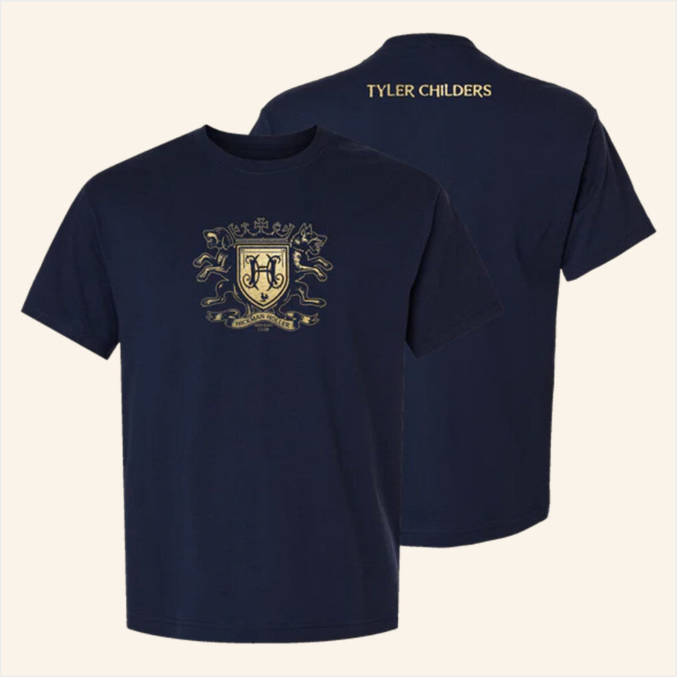 Hickman Holler Hunting Club Crest Navy T-Shirt Tyler Childers Merch Gifts For Best Friend