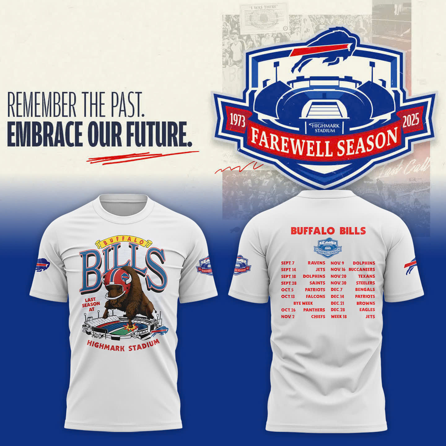 Highmark Stadium Farewell Season Shirt Football Related Gifts