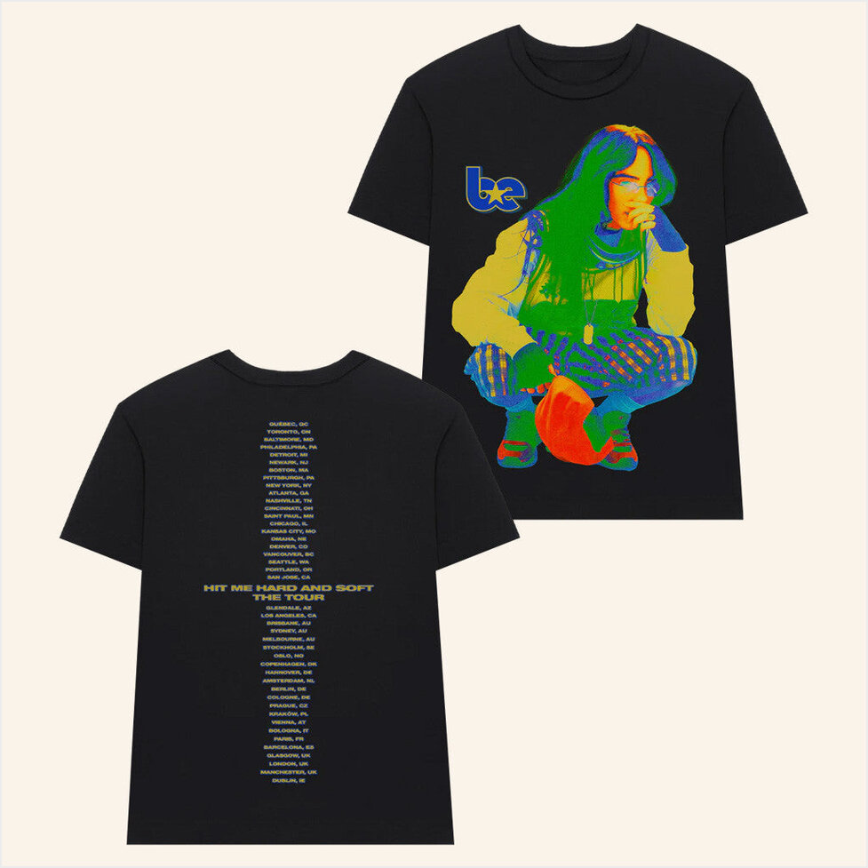 Hit Me Hard And Soft The Tour T-Shirt Billie Eilish Merch Fans Gift Ideas BFF Birthday Gifts