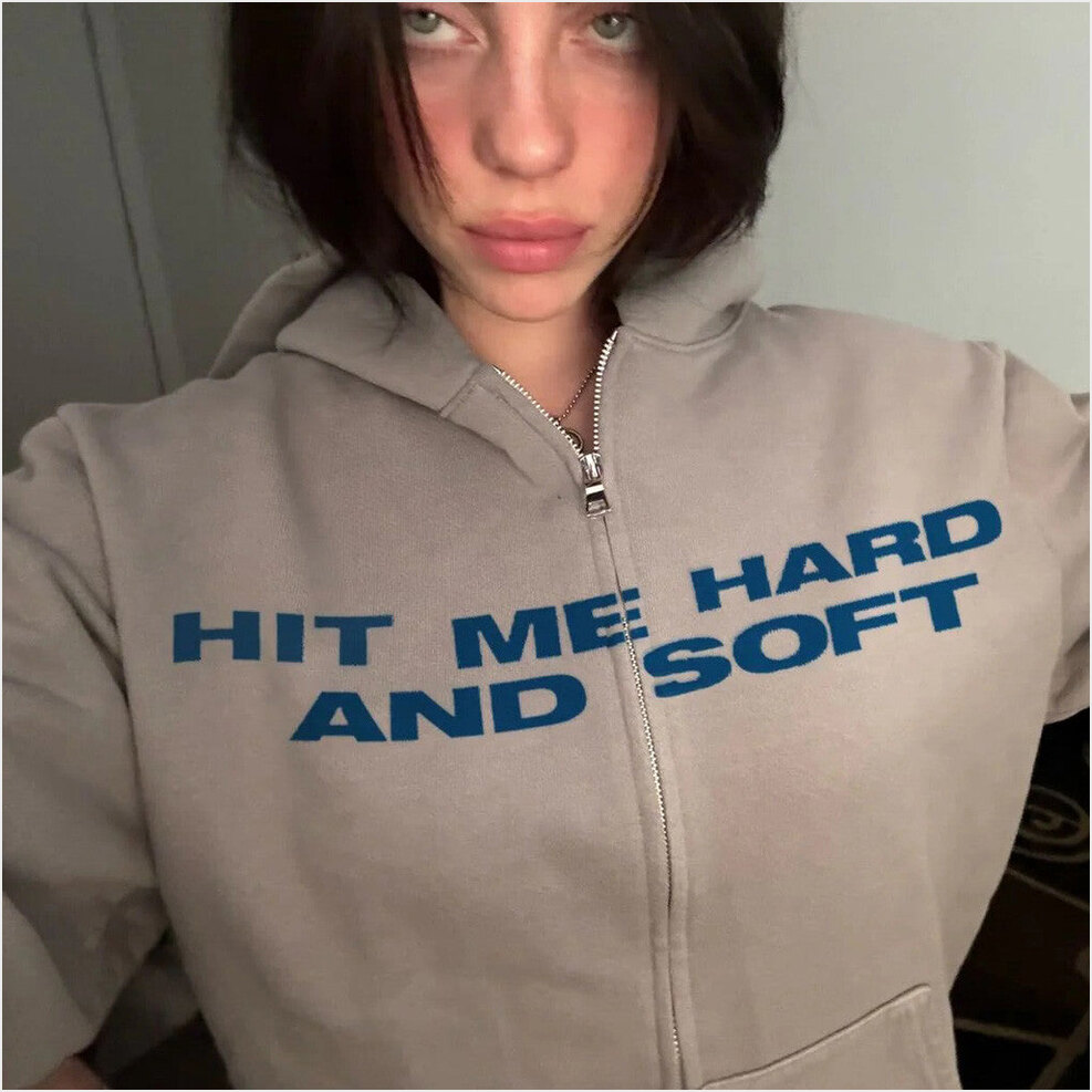 Hit Me Hard And Soft Tour 2025 BE Zip Hoodie Billie Eilish Merch Birthday Gift Ideas For Her