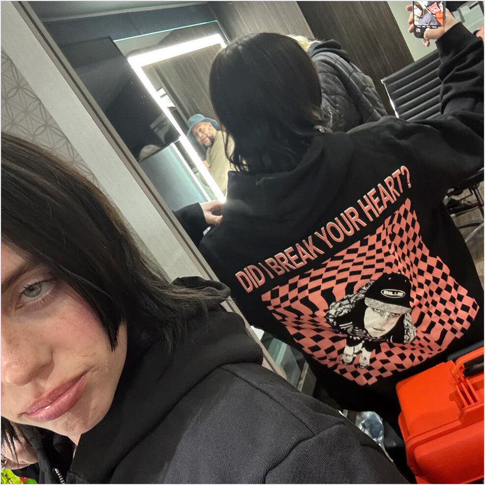 Hit Me Hard And Soft Tour 2025 Zip Hoodie Billie Eilish Merch Did I Break Your Heart Hoodie