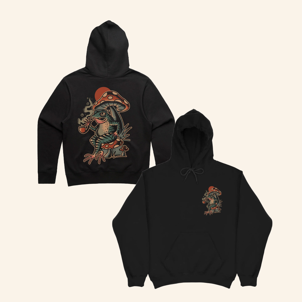 Hobo Jack Merch Mystical Frog Black Hoodie Gifts For Brother