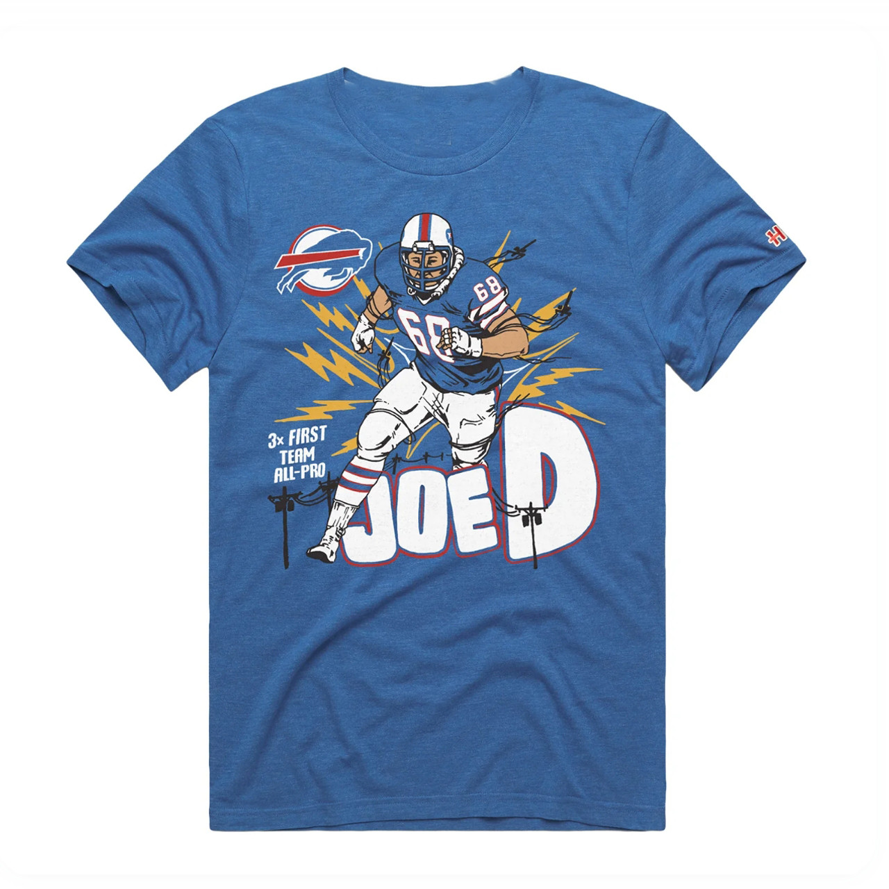 Homage Buffalo Bills Joe D Delamielleure Caricature Tshirt Great Merch Gift For Joe D Fans