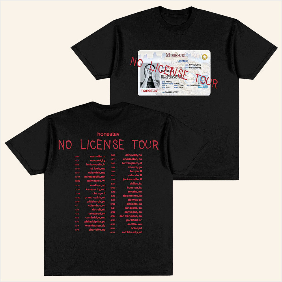 Honestav License T-Shirt Honestav Merch Present For Husband BFF Birthday Gifts