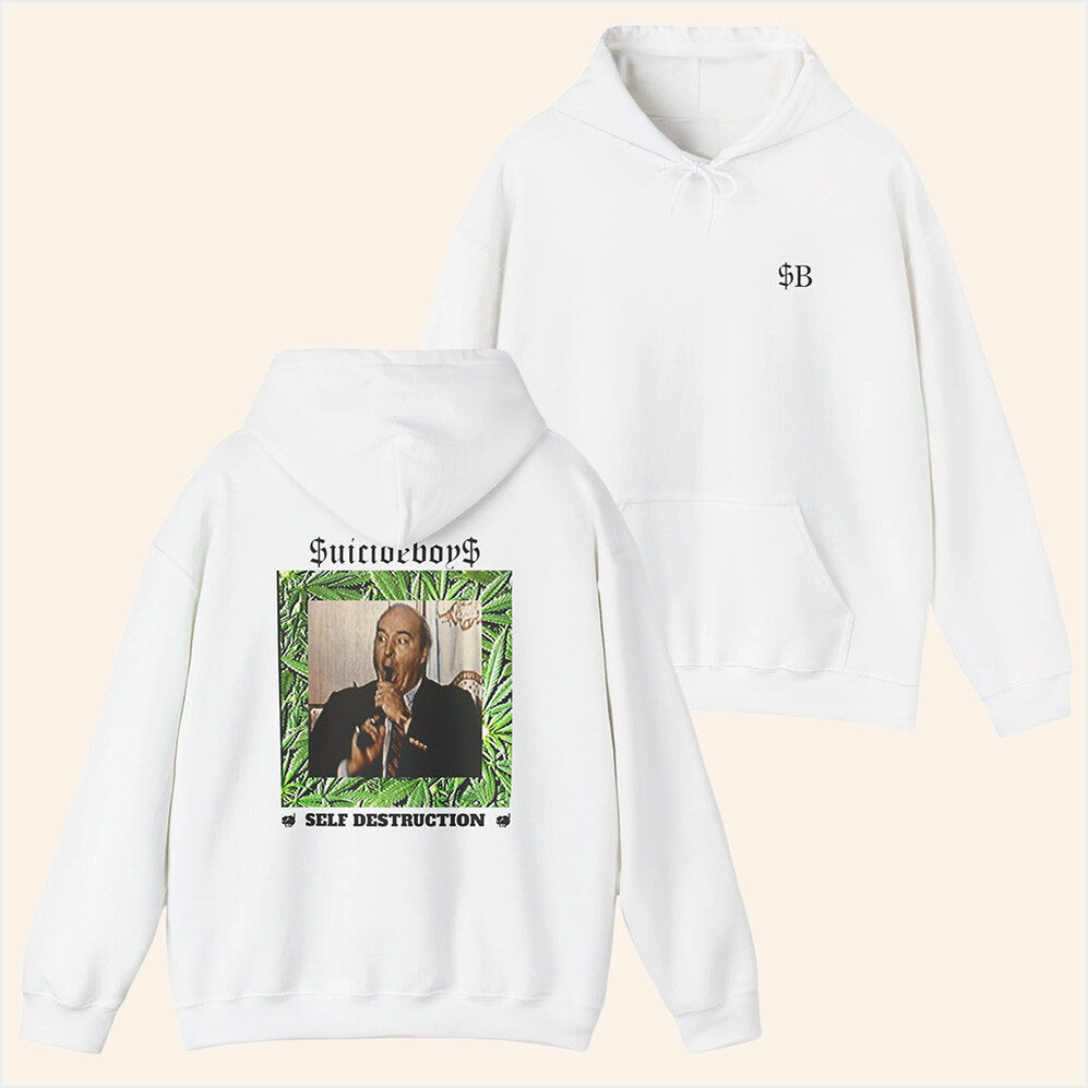 Hoodie Suicide Boys Merch SuicideBoys Self Destruction Album Cover Hoodie SuicideBoys Hoodie