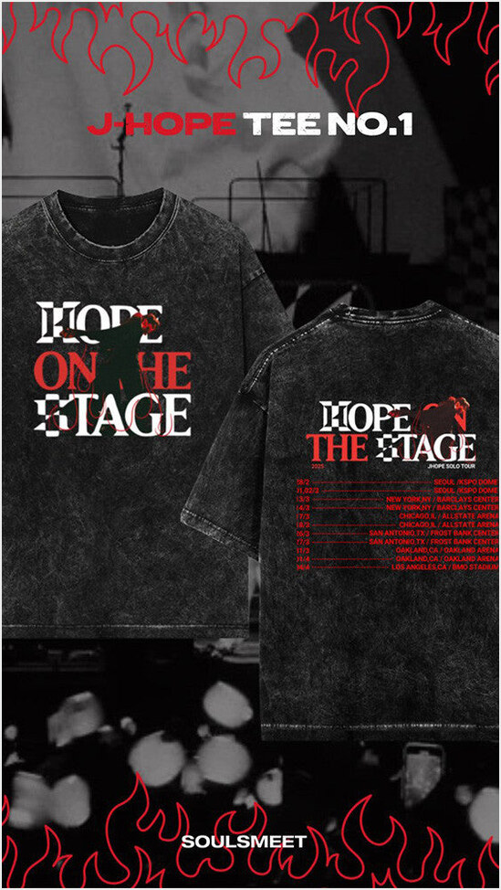 Hope On The Stage Wash Shirt Hope On The Stage Merch Jhope Merch Tour Music Lover Father's Day Gifts For Dad