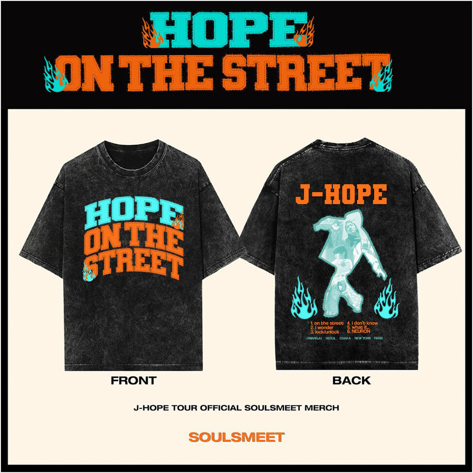 Hope On The Street Wash Shirt Hope On The Stage Merch Jhope Merch Tour Gifts For Music Fan