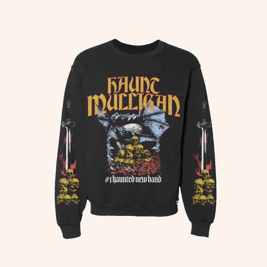 Hot Mulligan Merch Skull Pile Sweatshirt Best Halloween Gift For Brother