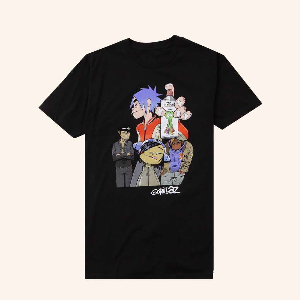 Hot Topic Merch Gorillaz Group Poster T-Shirt Birthday Gifts For Music Lovers