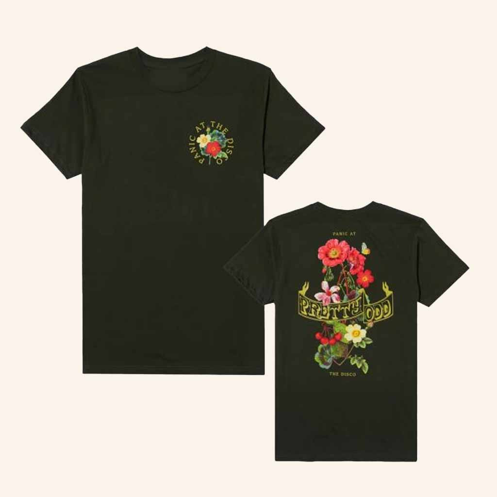 Hot Topic Merch Panic At The Disco Pretty Odd Flowers T-Shirt Gifts For My Wife