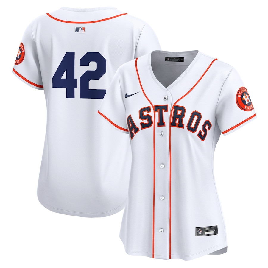 Houston Astros 2024 Jackie Robinson Day Home Limited Women Jersey - White - JS381