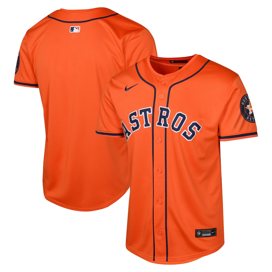 Houston Astros Alternate Limited YOUTH Jersey - Orange - JS904