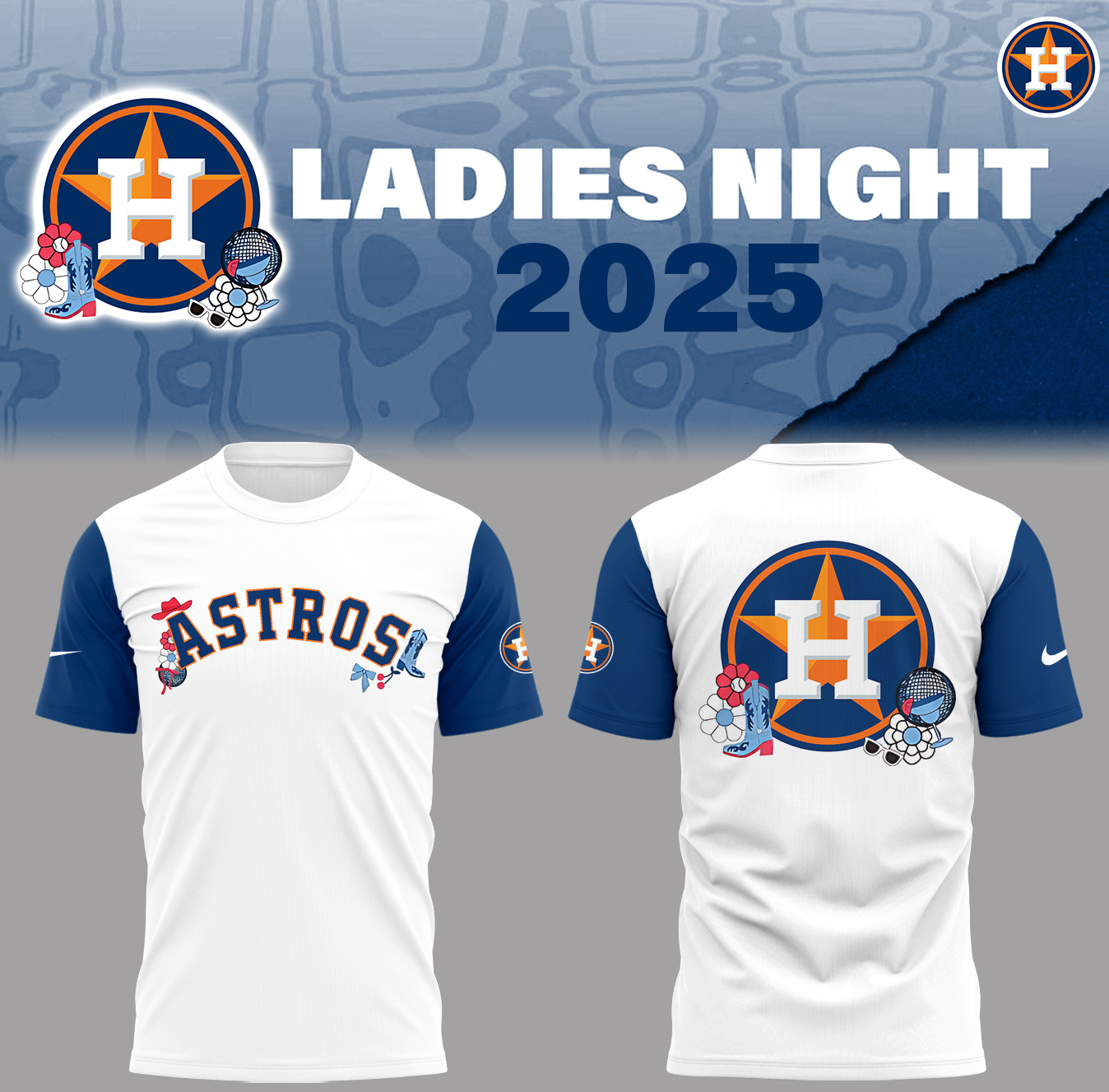Houston Astros Baseball Ladies Night Tshirt Gift For Baseball Fans