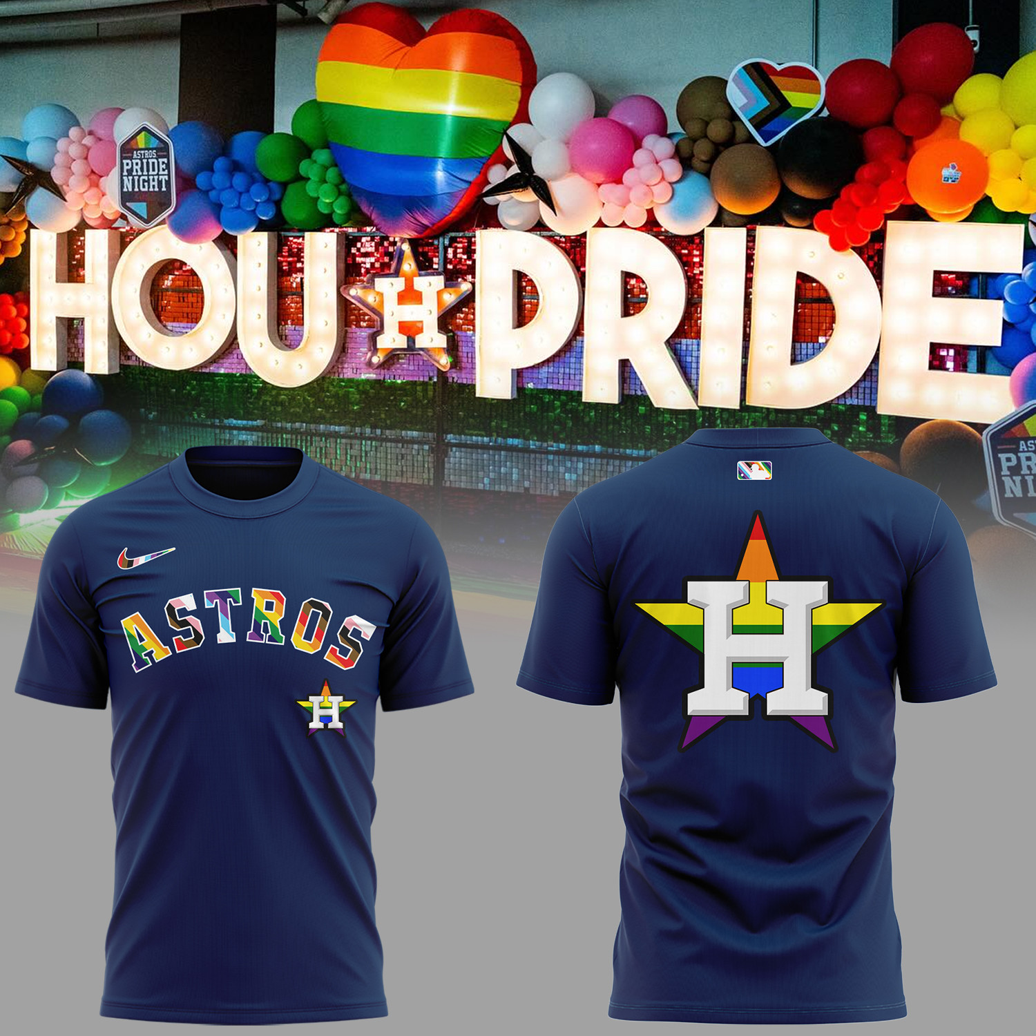 Houston Astros Baseball Pride Tshirt Fan Merch