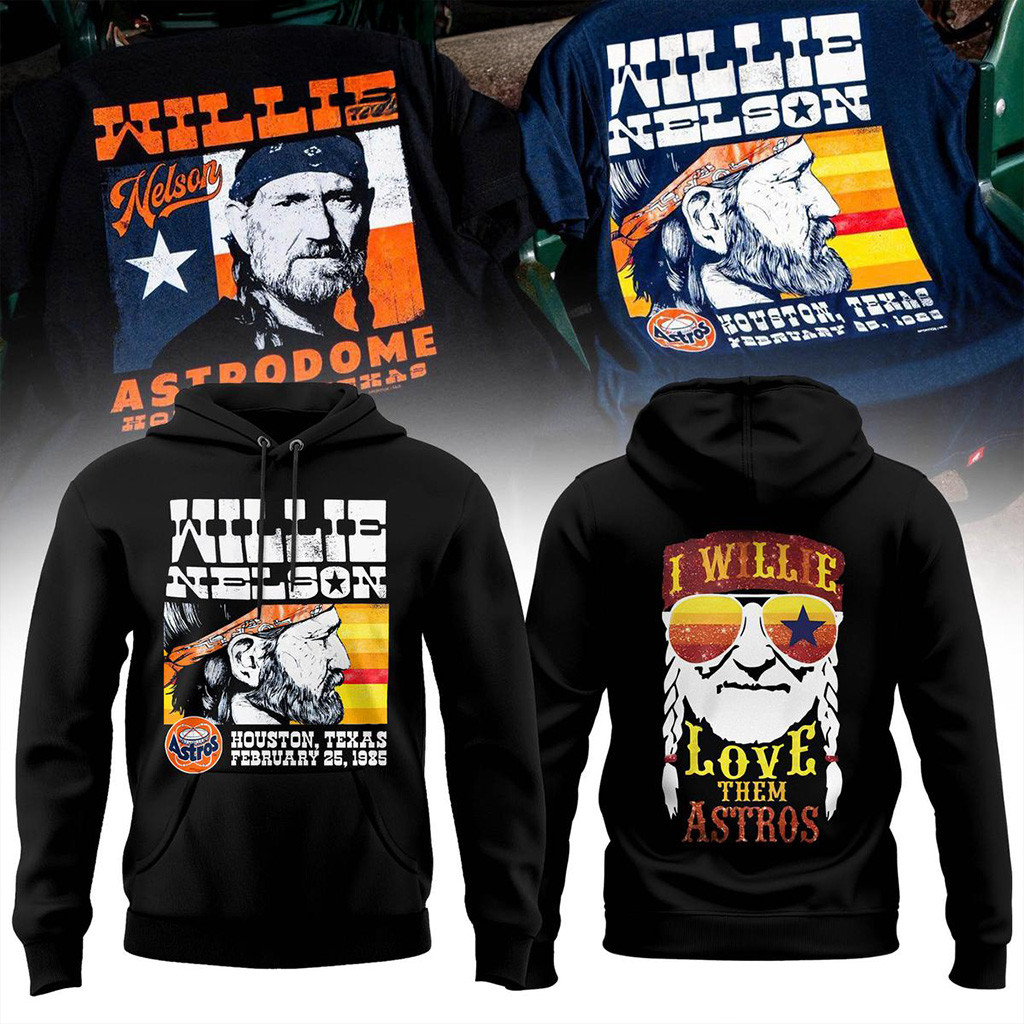 Houston Astros Country Vibes Willie Nelson Hoodie Houston Astros Merch Gifts For Fans