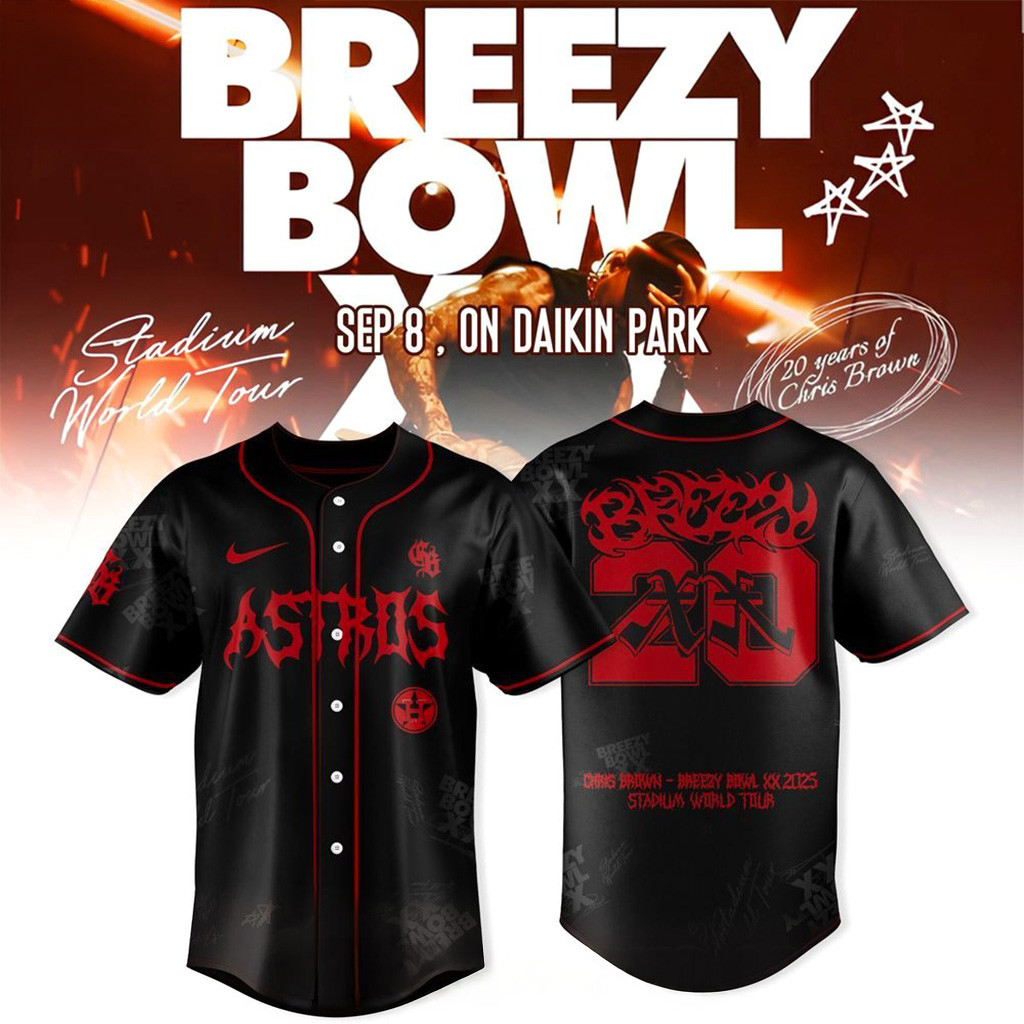 Houston Astros x Breezy Bowl XX Tour 2025 Jersey Houston Astros Merch Fans Gifts
