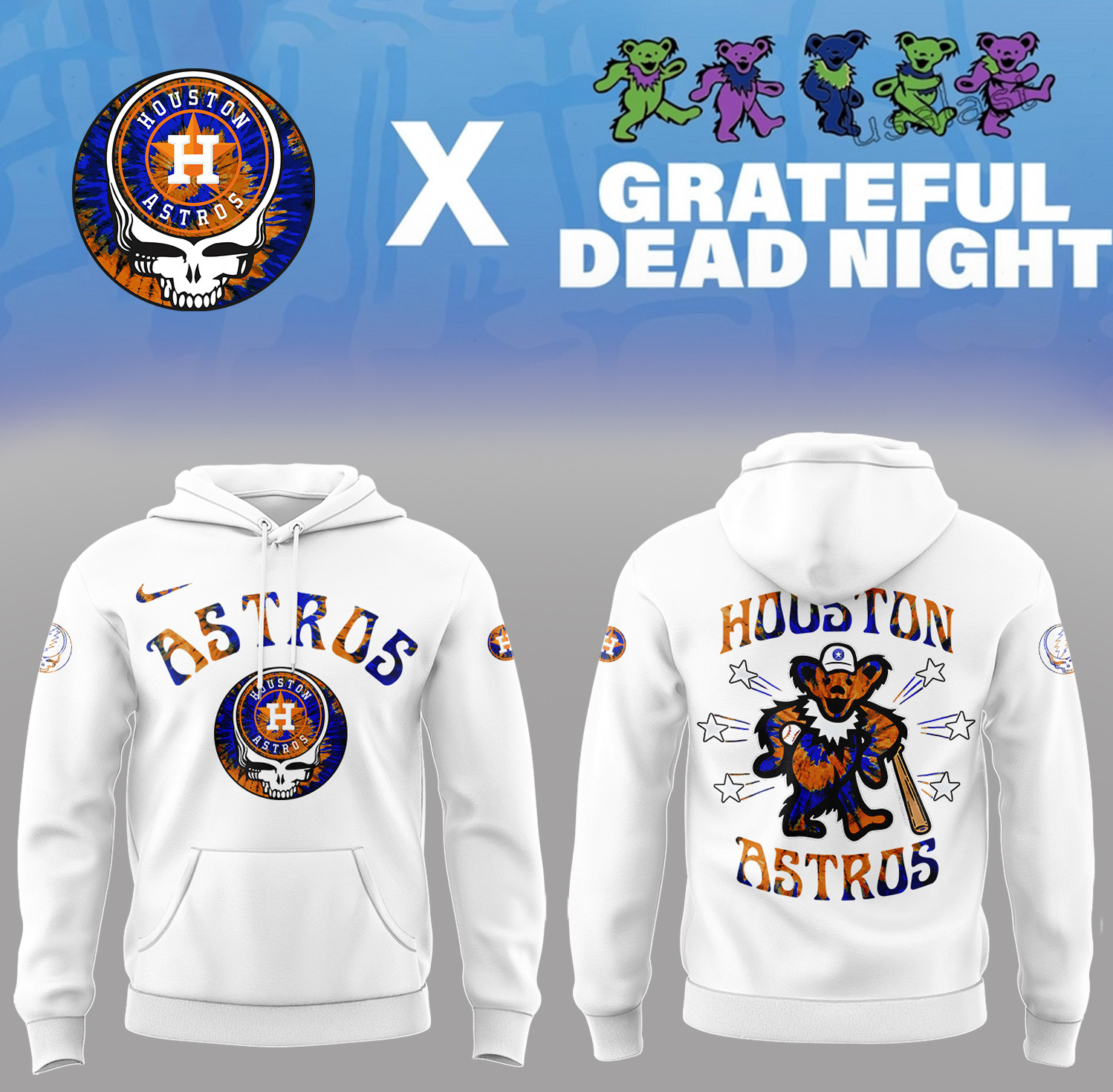 Houston Astros X Grateful Dead Night Hoodie Great Gift for Him