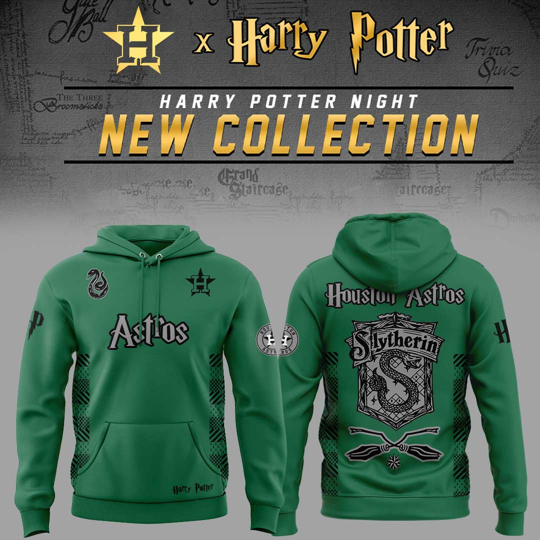 Houston Astros X Harry Potter Night Slytherin House Hoodie Gift for Baseball Lovers