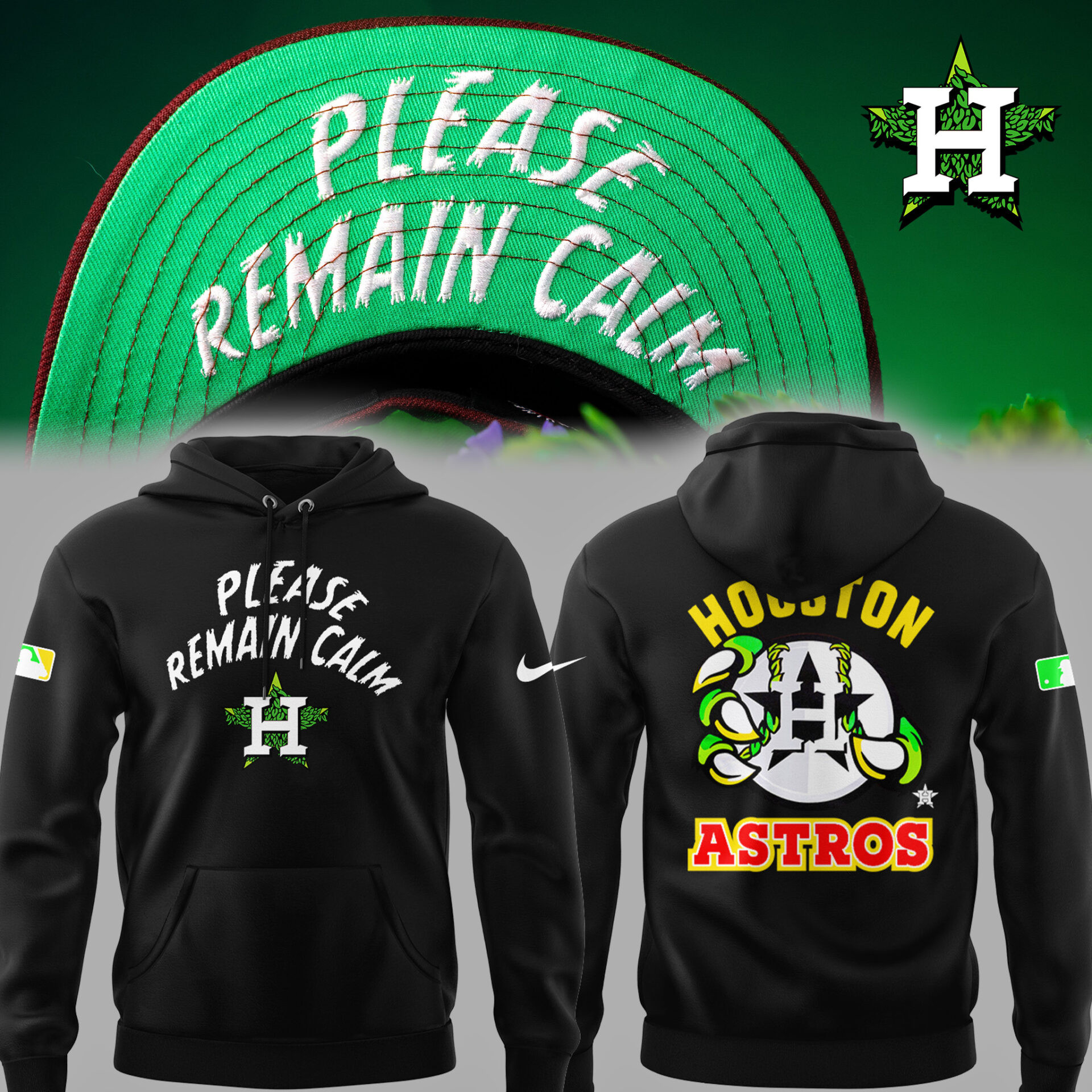 Houston Astros X Hopadillo Please Remain Calm Hoodie Fan Merch