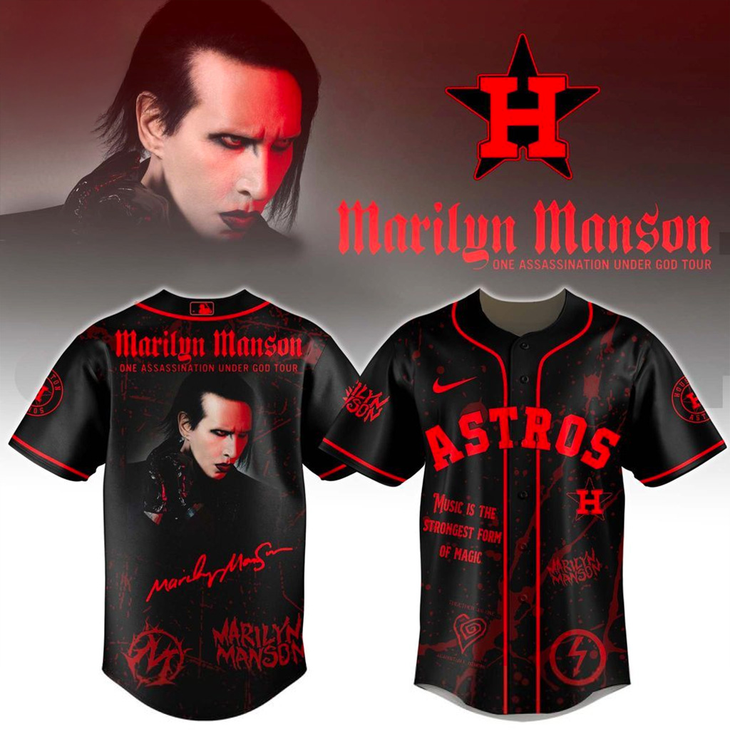 Houston Astros X Marilyn Manson One Assassination Under God Tour Jersey Houston Astros Merch