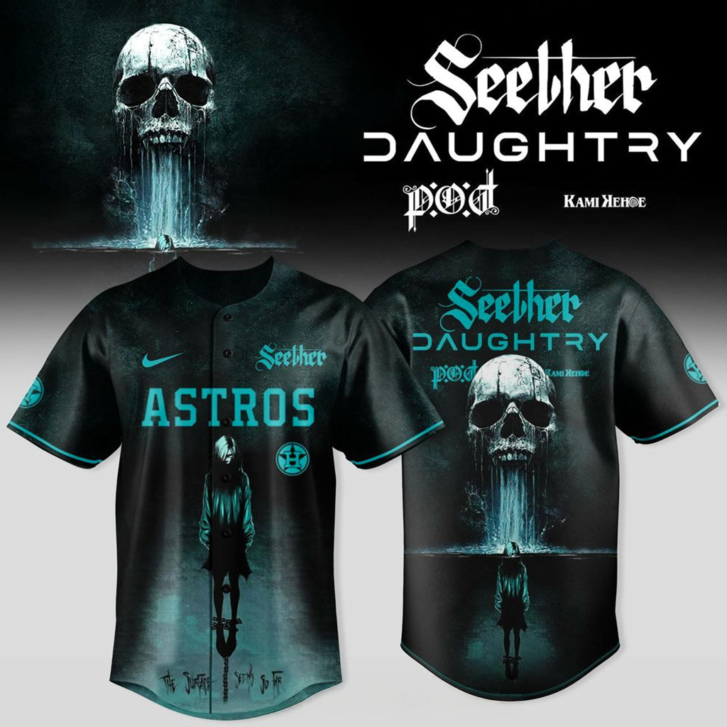 Houston Astros X Seether Daughtry Fall 2025 Us Tour Jersey Houston Astros Merch Fans Gifts