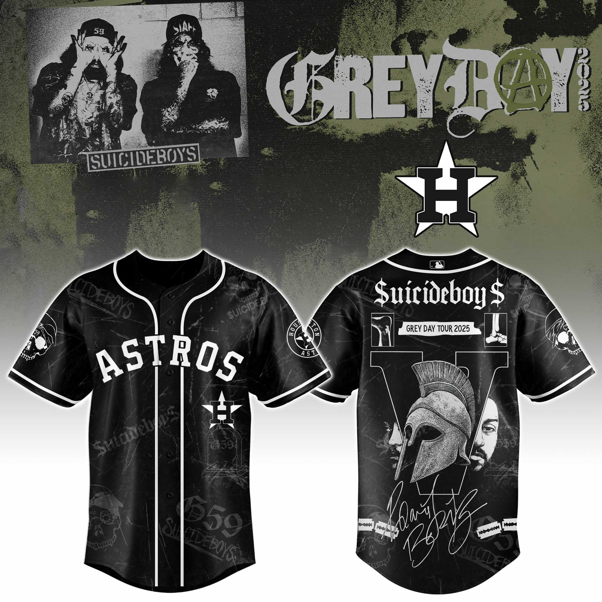 Houston Astros X Suicideboys G59 Baseball Jersey 2025 Gift For Baseball Fans