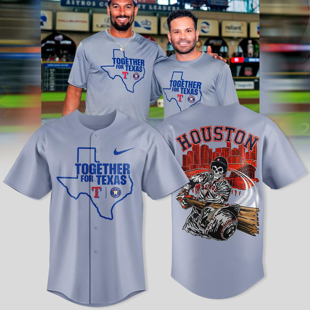 Houston Astros X Texas Rangers Together For Texas Baseball Jersey Houston Astros Merch