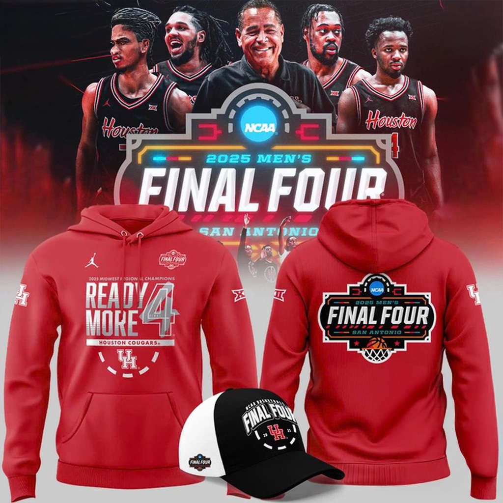 Houston Cougars 2025 Final Four Regional Champions Locker Room Hoodie Houston Cougars Merch