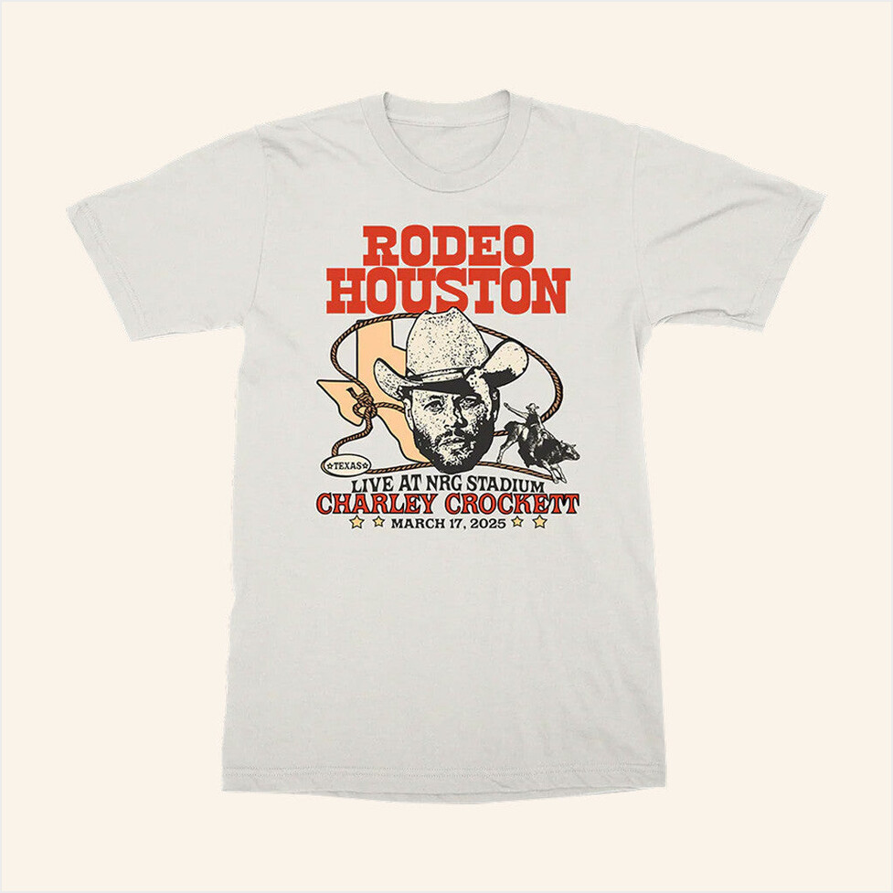 Houston Rodeo T-Shirt Charley Crockett Merch Gift Ideas For Boyfriend Birthday Gifts For BFF