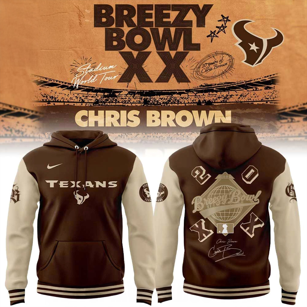 Houston Texans Chris Brown Breezy Bowl X Signature Hoodie Houston Texans Merch Gift For Fan