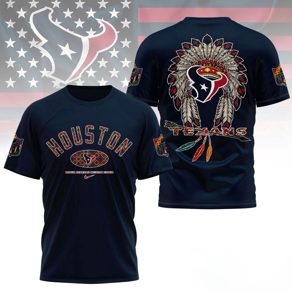 Houston Texans Native American Heritage Month 3d Shirt Unique Gifts For Football Lovers
