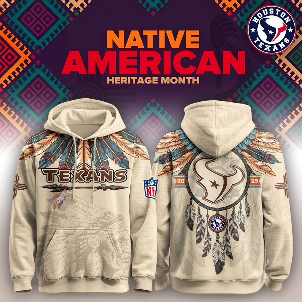 Houston Texans Native American Heritage Month Hoodie Houston Texans Merch Gift For Fans