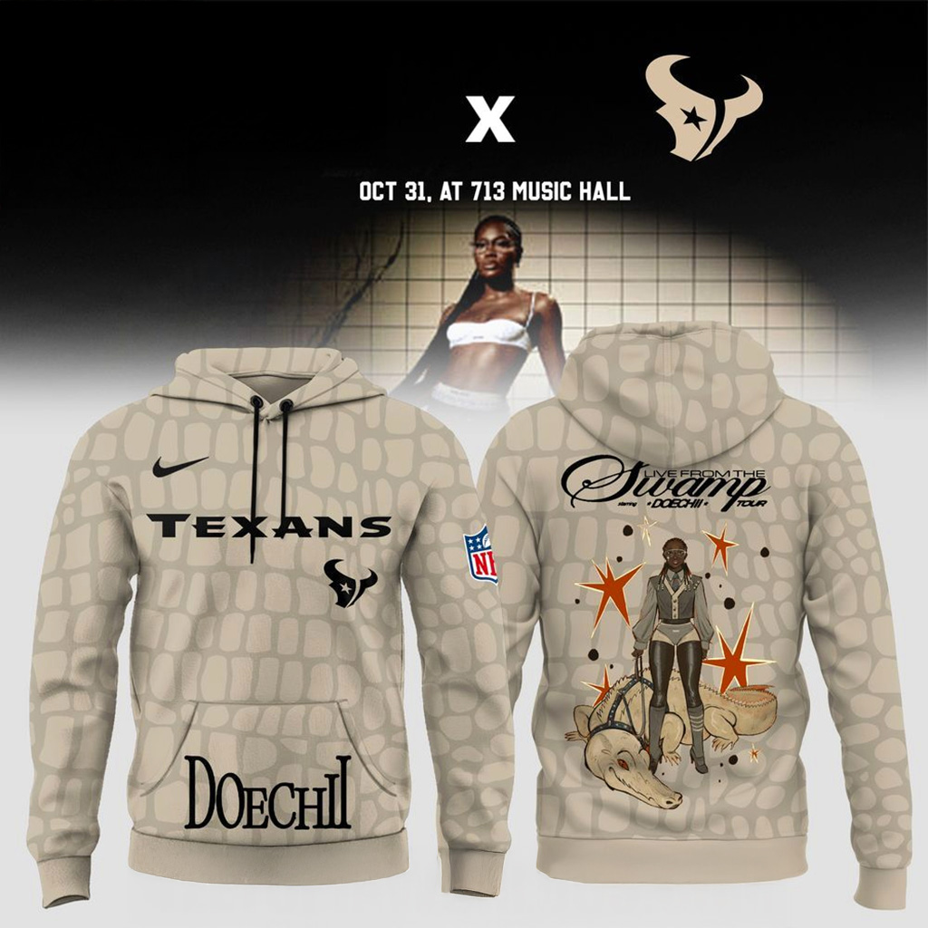 Houston Texans X Doechii Live From The Swamp Tour 2025 Hoodie Houston Texans Merch