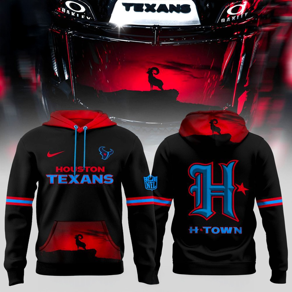 Houston Texans X HTown Neon Logo New Season Hoodie Houston Texans Merch Gifts For Brother