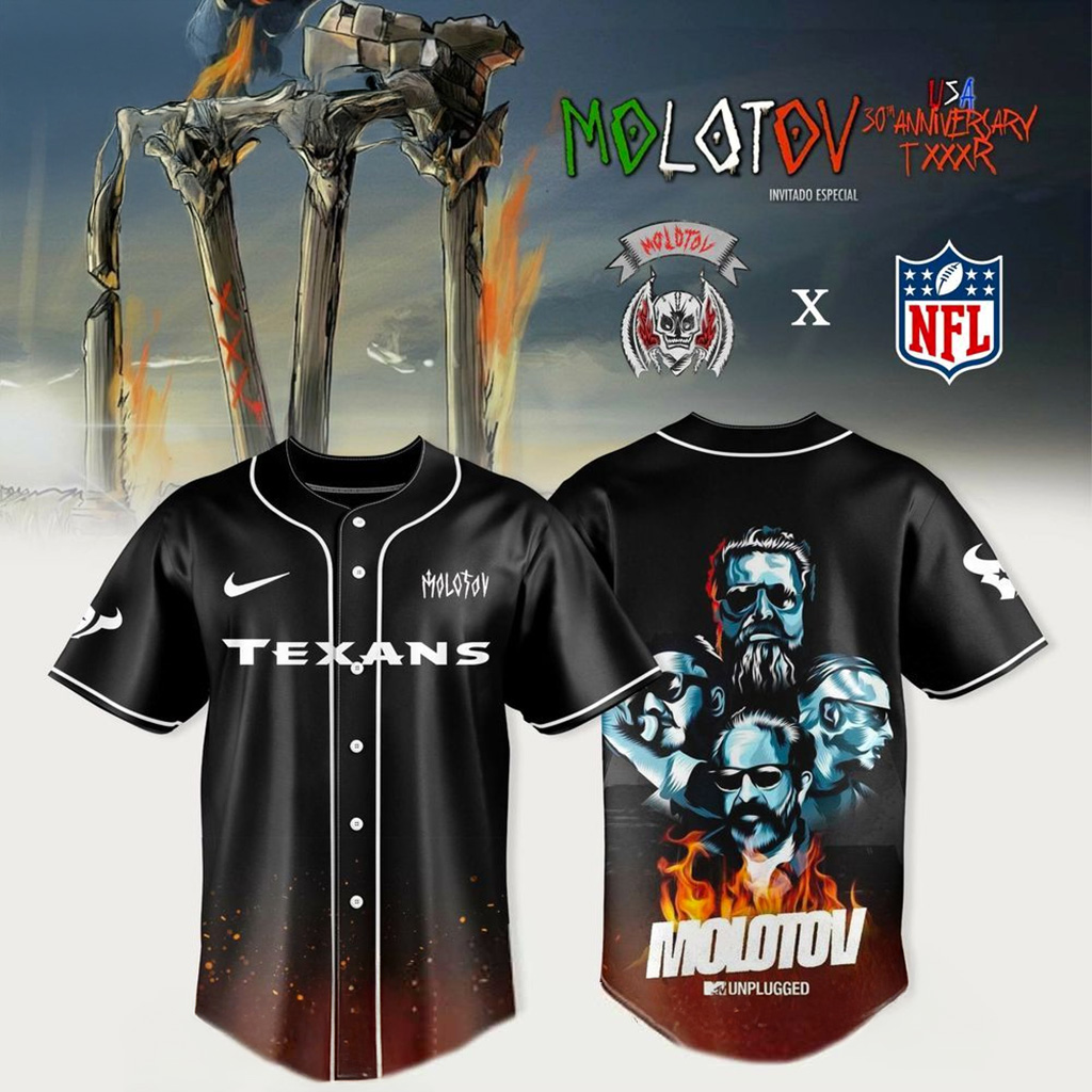 Houston Texans X Molotov 30Th Anniversary TXXXR Jersey Houston Texans Merch Him Gifts