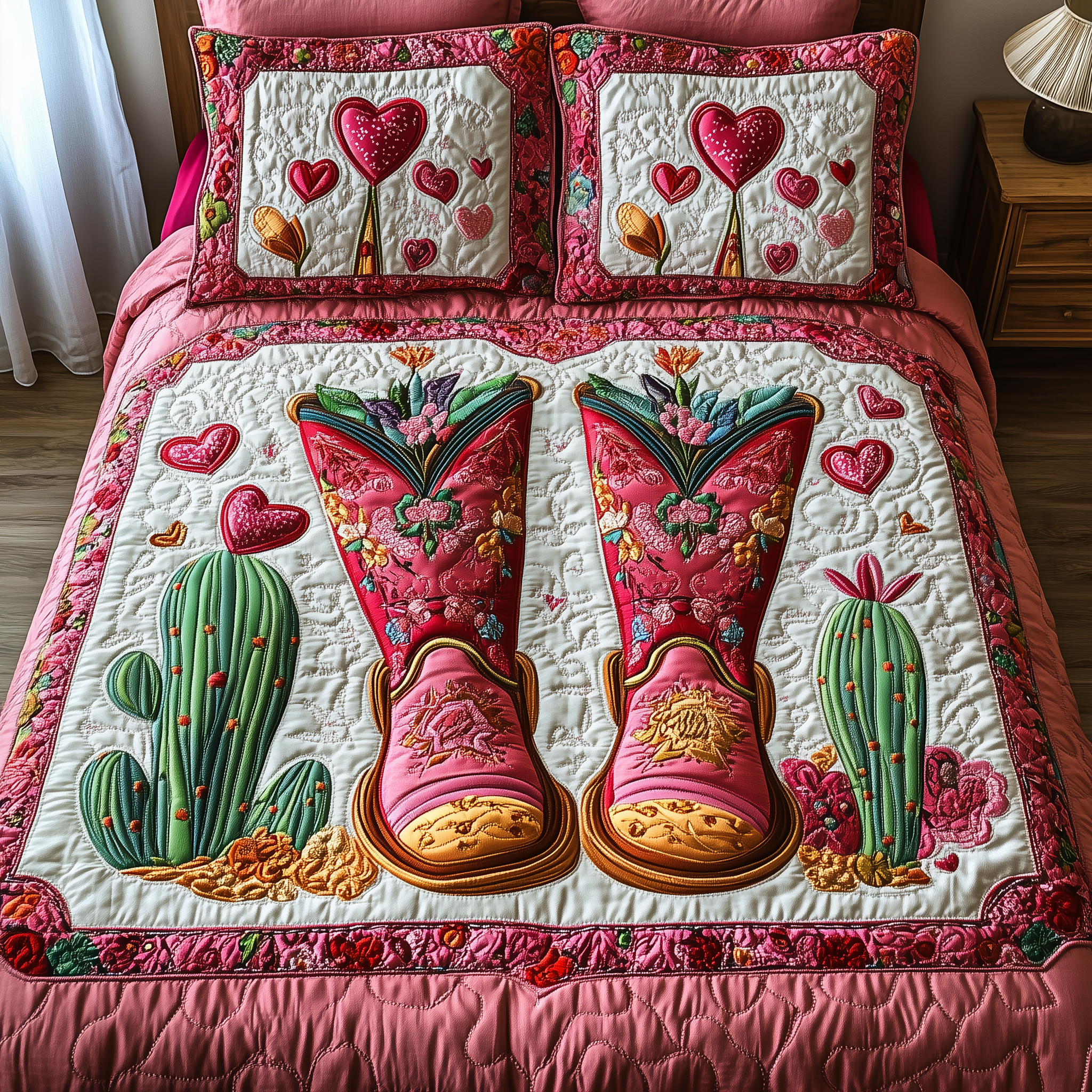 Howdy Valentine Quilted Bedding Set Duvet Cover Bedspread Set Item Valentines Gifts For Him